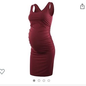 Women's Maternity Sleeveless Tank dress Winered